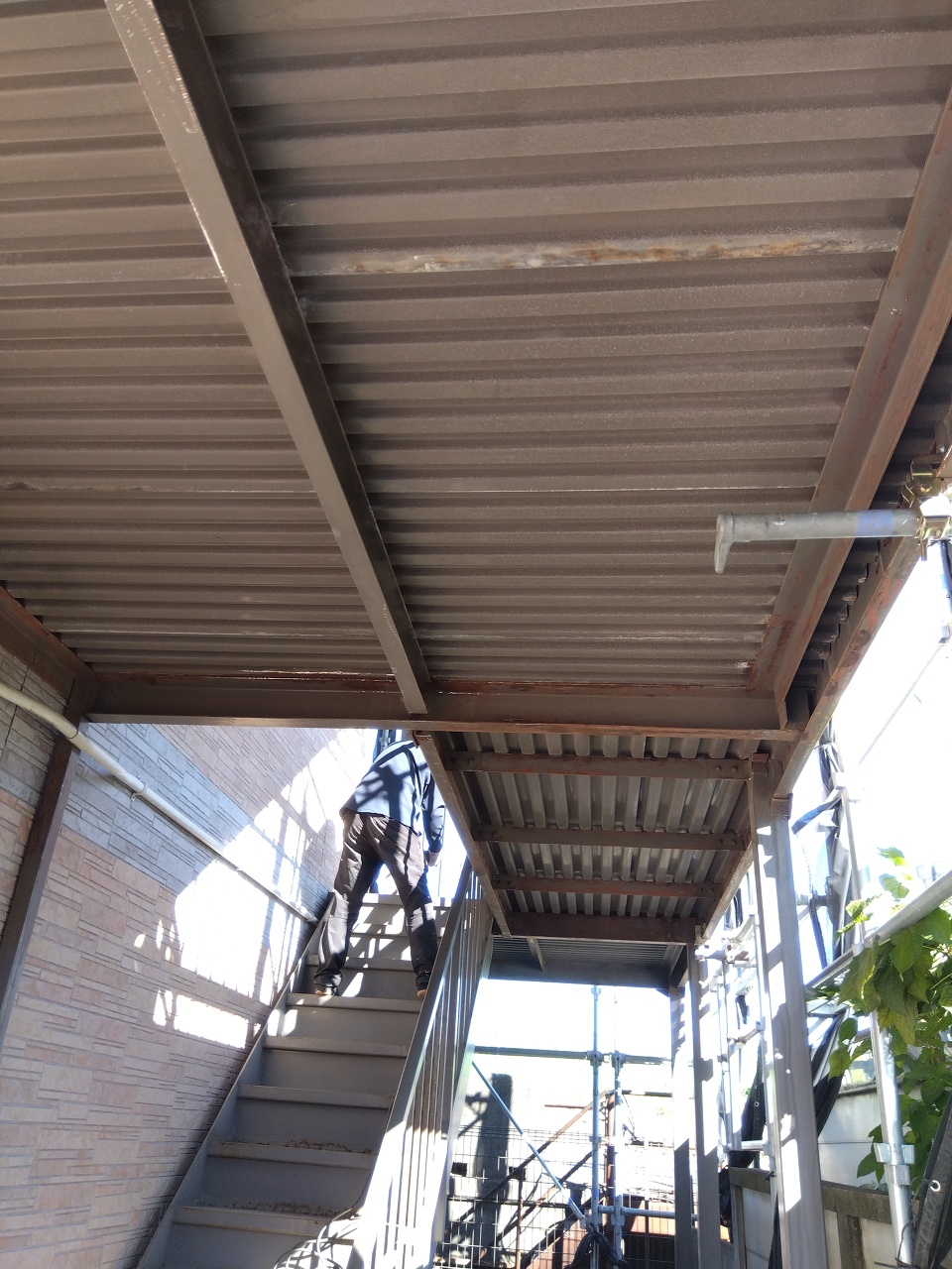 川崎市中原区上平間鉄骨階段塗装工事の費用